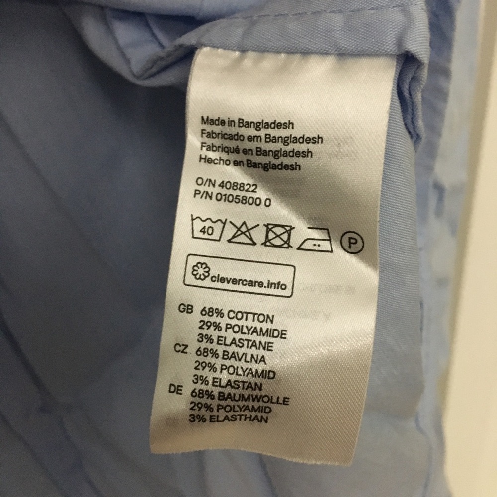 H&M blue button down, 14 - Picture 4 of 6